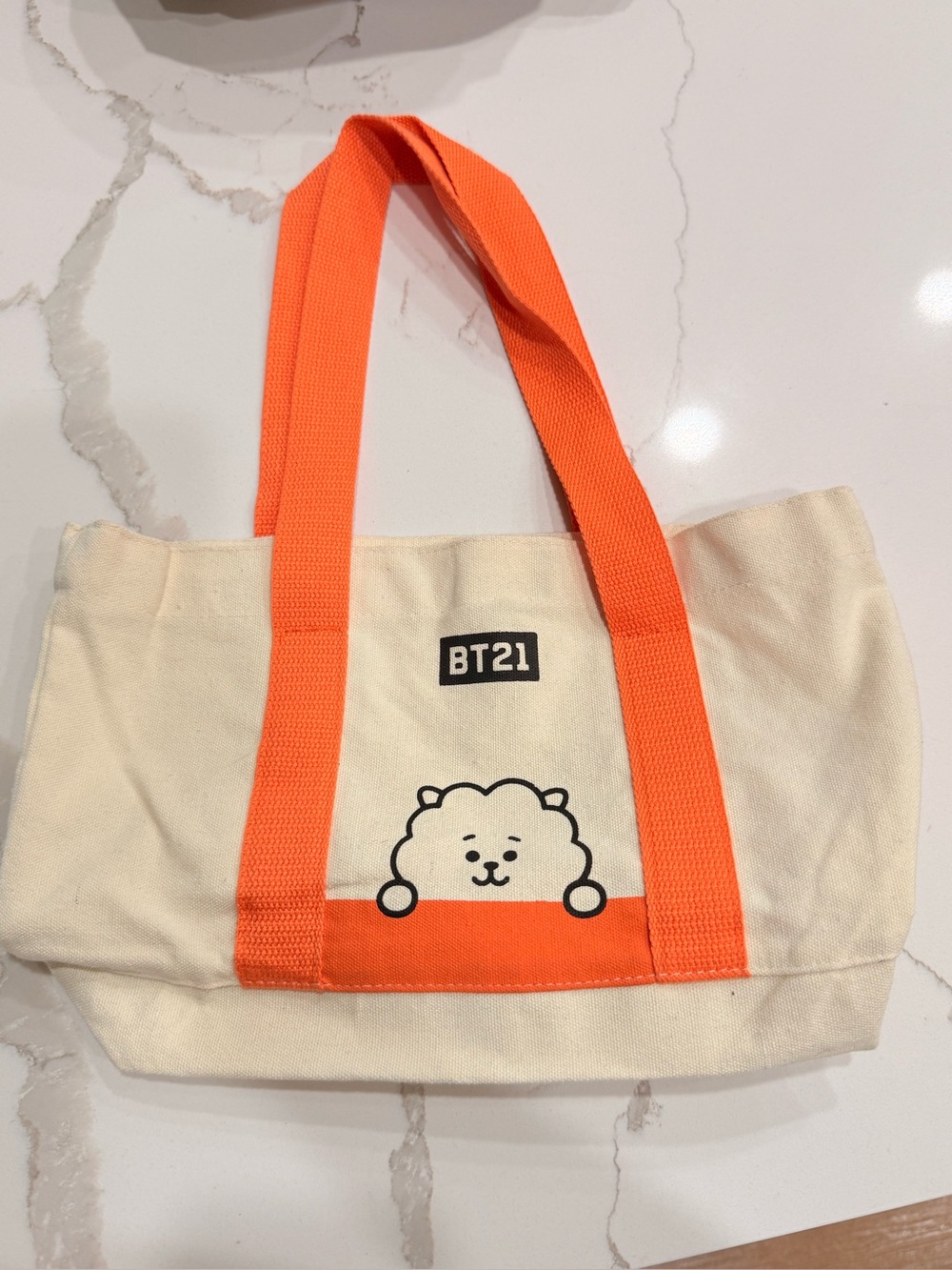 BT21 Canvas Tote with Orange Handles